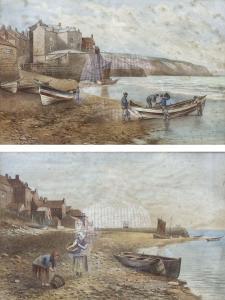 BOOTH Kate E,'Low Tide - Yorkshire Fisherfolk' and 'Robin Hood',David Duggleby Limited 2023-07-01