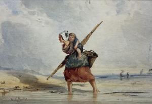 BOOTH Kate E 1850-1870,Fisherwoman and Child,David Duggleby Limited GB 2023-11-18