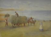 BOOTH R.E 1800-1800,Hay-making, Yorkshire Coast,1879,Fieldings Auctioneers Limited GB 2013-09-07