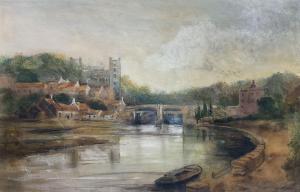BOOTY Frederick William 1840-1924,River Landscape with Bridge an,1912,Duggleby Stephenson (of York) 2024-04-12