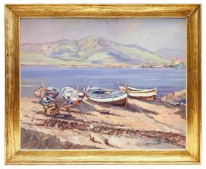 BORDALLO Manuel 1920-1996,PESCADORES EN LA PLAYA,Arce ES 2021-07-06