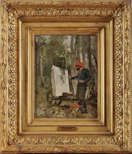 BORDALO PINHEIRO Columbano 1857-1929,"Na floresta de Fontainebleau",1882,Cabral Moncada 2021-10-18