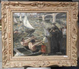 BORDE Maud Cécile Yvonne 1800-1900,Ruderboote auf der Seine.,Galerie Koller CH 2005-12-05