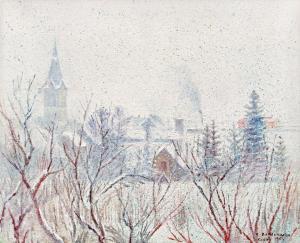 BORDENACHE Aurel 1892-1978,Winter in Codlea,1944,Artmark RO 2023-11-15