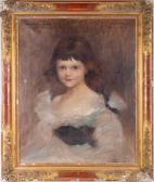 BORDES Ernest 1852-1914,Gladdys, 4 ans,1897,Dawson's Auctioneers GB 2020-10-29