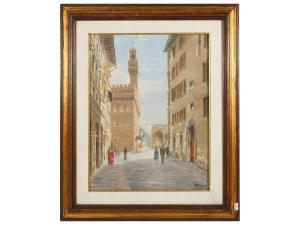 BORDI Mario 1896-1980,Scorcio di Palazzo Vecchio,Maison Bibelot IT 2023-03-29