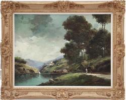 BORDIGNON Toni 1921,TUSCAN LANDSCAPE,Charlton Hall US 2011-12-02