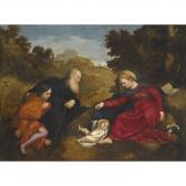 BORDONE Paris 1500-1571,MADONNA AND CHILD WITH ST ANTHONY ABBOT AND A YOUN,Sotheby's GB 2011-12-08