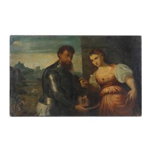 BORDONE Paris 1500-1571,Pittore veneziano, Giuditta e Oloferne,Bertolami Fine Arts IT 2024-01-10