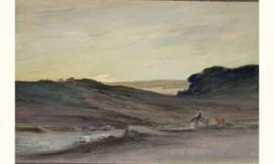 BOREAU Henri 1800-1800,"pause à la rivière" et "croquis de paysage",Tajan FR 2005-10-23