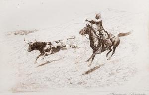 BOREIN John Edward 1872-1945,End of the Race - First State,Scottsdale Art Auction US 2013-04-06