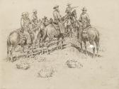 BOREIN John Edward 1872-1945,Splitting the Riders,Clars Auction Gallery US 2018-09-16