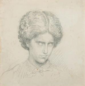 BOREL Paul 1828-1913,Portrait de femme,Doutrebente FR 2022-03-25