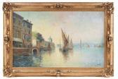 BORELY Charles 1817-1881,Voiliers à Venise, soleil couchant,Baron Ribeyre & Associés FR 2018-06-11