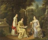 BORELY Jean Baptiste,Jeunes femmes dans un jardin à l\’anglaise Montpel,1819,Kohn 2022-02-15