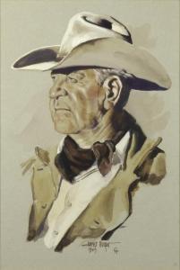 BOREN James 1921-1990,West Texas Cow Man,1969,Jackson Hole US 2025-02-14
