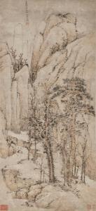 BOREN WEN 1502-1575,Monks in the Autumn Forest,1558,Bonhams GB 2024-02-23