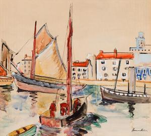 BORENSTEIN Samuel 1908-1969,Port de Tréboul,Heffel CA 2023-11-30
