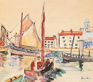 BORENSTEIN Samuel 1908-1969,Untitled - Port de Treboul, Bretagne,Levis CA 2024-04-21