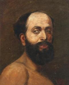 BORG Axel 1847-1916,Portrait of a man with a beard,1882,Bruun Rasmussen DK 2019-06-17