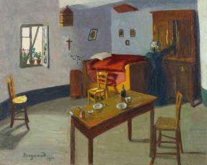 BORGEAUD Marius 1861-1924,La femme à l'armoire,1911,Beurret Bailly Widmer Auctions CH 2023-03-22