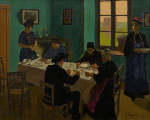 BORGEAUD Marius 1861-1924,Le banquet de la Bretonne,1920,Sotheby's GB 2023-12-12