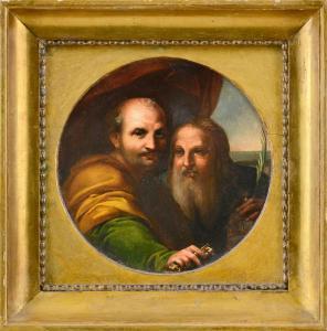 BORGHESI Gian Battista 1790-1846,Ritratto di san Pietro e di san Callisto I,Meeting Art 2024-02-24