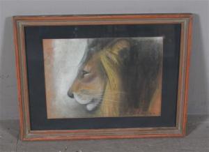 BORGHI Guido R 1903-1971,PORTRAIT OF LION,Apple Tree Auction Center US 2016-01-15