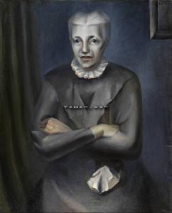 BORGHILD LÆRUM RØED 1877-1959,Portrett av en dame,1924,Blomqvist NO 2007-10-22