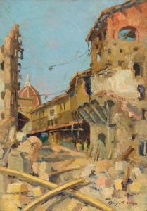 BORGIOTTI Mario 1906-1977,Devastazioni sul Ponte Vecchio,1944,Farsetti IT 2025-02-06