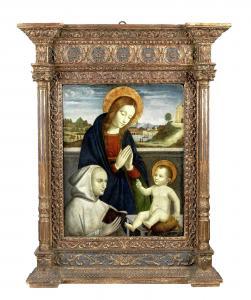 BORGOGNONE Ambrogio 1470-1524,The Madonna and Child with a Carthusian monk,Bonhams GB 2014-10-29
