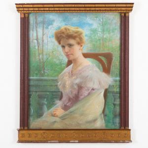 BORGOGNONI Romeo 1875-1944,Fanciulla sulla terrazza,Wannenes Art Auctions IT 2023-09-25