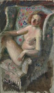 BORIE Adolphe 1877-1934,Nude Seated in a Wing Chair,Bonhams GB 2022-05-26