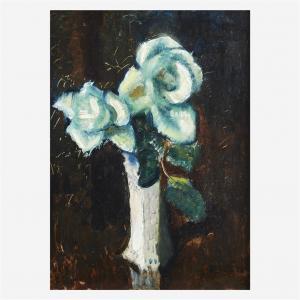 BORIE Adolphe 1877-1934,White Roses in a Vase,Freeman US 2020-12-08