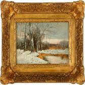 BORISOV Aleksandr Alekseev 1866-1934,Northern Russian winter landscape near a ,1912,Bruun Rasmussen 2008-11-17
