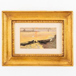 BORISOVICH KROKHONYATKIN Petr 1929-2018,Barche sulla riva,Wannenes Art Auctions IT 2023-07-18