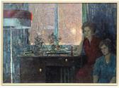 Borisovich Yanouch Leonid 1897-1978,Watching television,1974,Dickins GB 2017-11-10