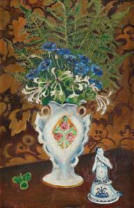 BORJE Gideon 1891-1965,Still life with fern, blue bell and honeysuckle,1920,Bukowskis SE 2018-05-22
