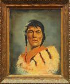 BORMAN Leonard 1894-1995,Portrait of an Indian Warrior,Clars Auction Gallery US 2011-03-12