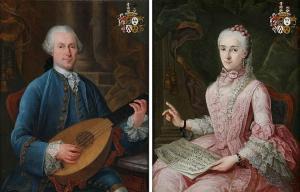 BORNE F,Wedding portrait of a count and countess,1763,Bernaerts BE 2016-12-12