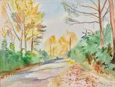 BORNEMISZA Geza 1884-1966,Walkway in autumn,1959,Pinter HU 2024-01-28
