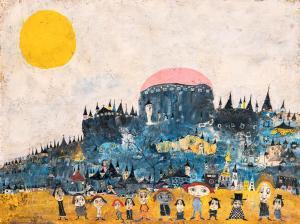 BORNEMISZA Laszlo 1916-1995,Fairytale Town,1978,Nagyhazi galeria HU 2023-12-12