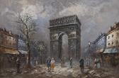 BORNETT 1900-1900,Parisian Street Scene,Adams IE 2015-04-22
