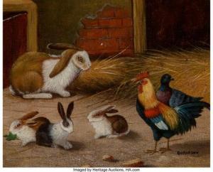 BOROFSKY,Bunnies and Rooster,20th Century,Heritage US 2019-12-12