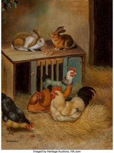 BOROFSKY,Roosters and Bunnies,20th Century,Heritage US 2019-12-12