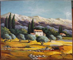 BORON Jacques Boiredon 1900-1900,Paysage de Provence,Ruellan FR 2016-12-10