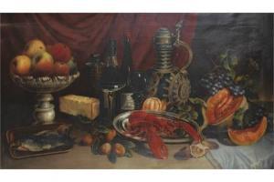 BOROVSKY Johann 1800,A Still Life of a Lobster, Fruit and Wine,1898,John Nicholson GB 2015-07-15