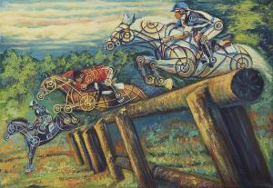BOROWY Adam 1972,Horse race,Agra-Art PL 2013-03-17