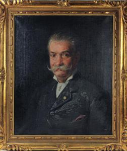 BORRELL Y PLA Julio 1877-1957,Retrato del arquitecto modernista Emili Sala Corte,Bonanova 2022-12-19