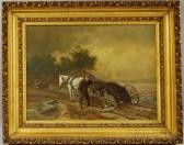 BORRIS Albert 1800-1800,The Broken Hay Wagon,Skinner US 2012-11-14